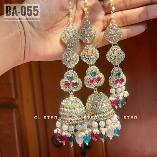 Jhumka with attached Tana and Tikli Set ✨ BA- 055