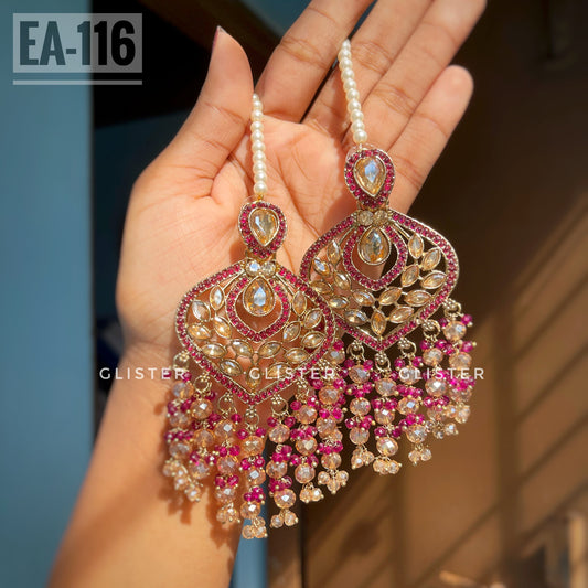 Earrings with Tana Burgundy ❤️ EA-116