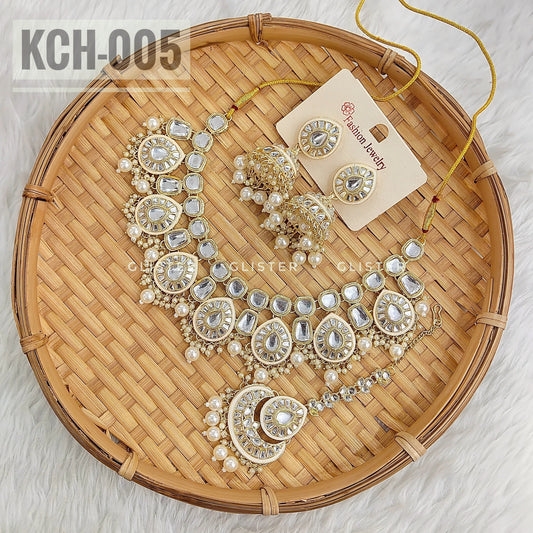 Kundon Choker, Jhumka and Tikli Set ❤️ KCH-005