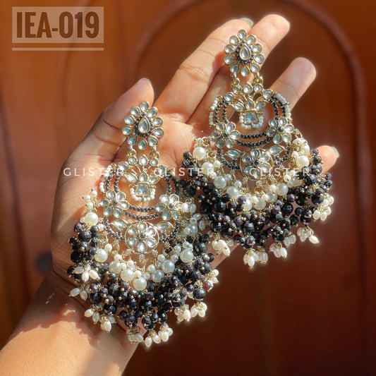 Black Pakistani Inspired Earrings ✨ IEA-019