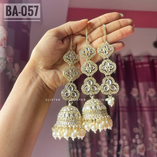 Jhumka with attached Tana and Tikli Set ✨ BA- 057