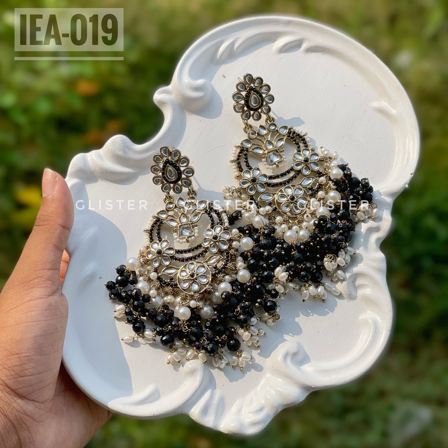 Black Pakistani Inspired Earrings ✨ IEA-019