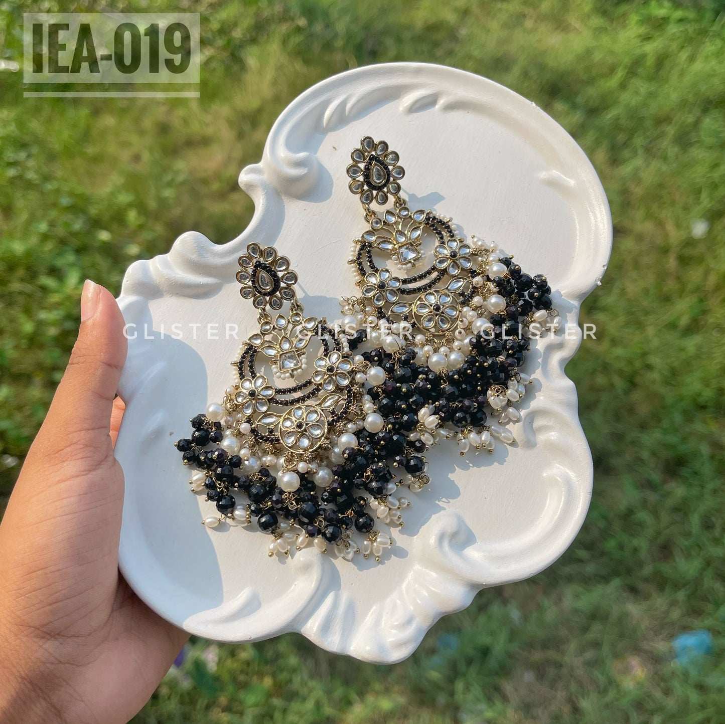 Black Pakistani Inspired Earrings ✨ IEA-019
