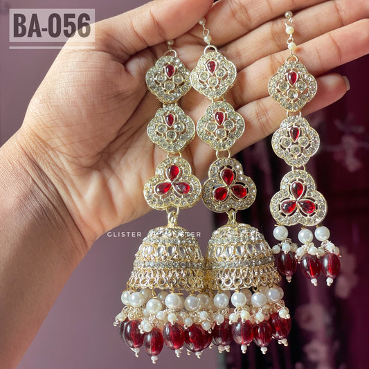 Jhumka with attached Tana and Tikli Set ✨ BA- 056