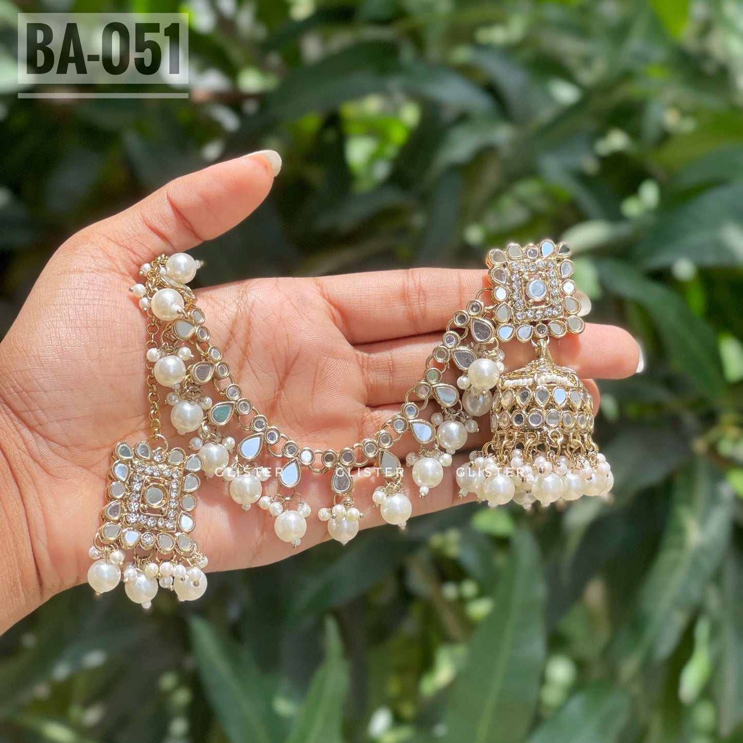 Bahubali one-line Tana jhumka and Tikli Set ❤️ BA-051