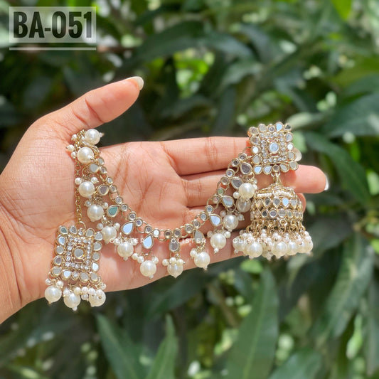 Bahubali one-line Tana jhumka and Tikli Set ❤️ BA-051