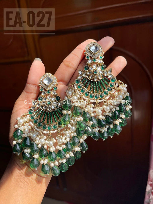 Traditional gold-toned earrings – Earrings EA-027
