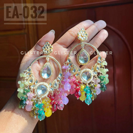 Traditional gold-toned earrings – Earrings EA-032