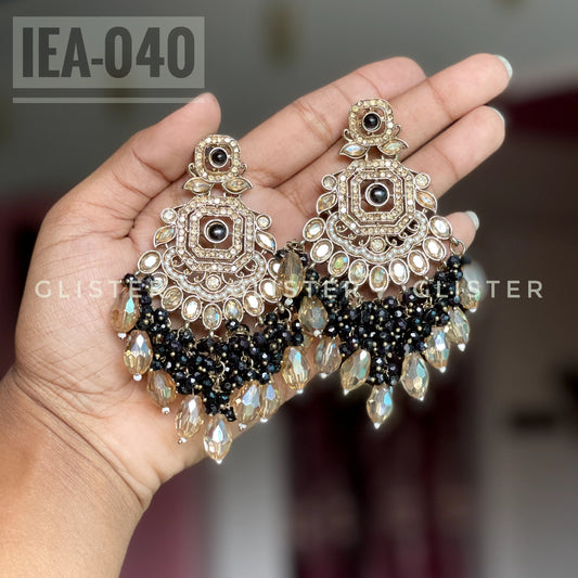 Black Pakistani Inspired Earrings ✨   IEA-040